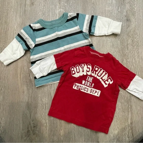 5/$20 CRAZY 8 / CARTERS Set of 2 Layered Long Sleeve Shirts - Picture 9 of 9